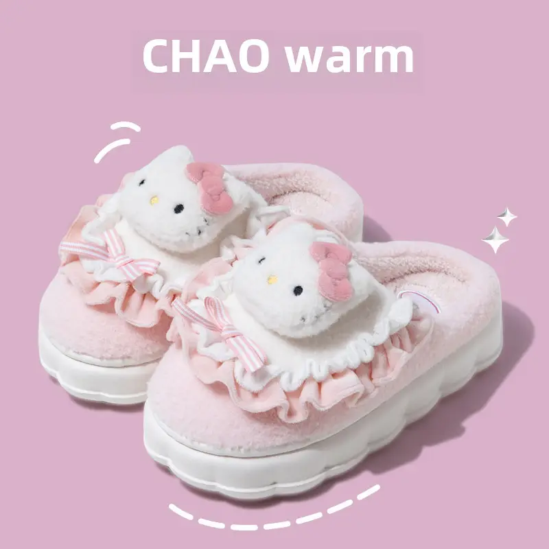 Kulomi cotton slippers women's winter indoor home genuine goods ip joint cartoon cute Sanrio slippers wholesale - Image 5