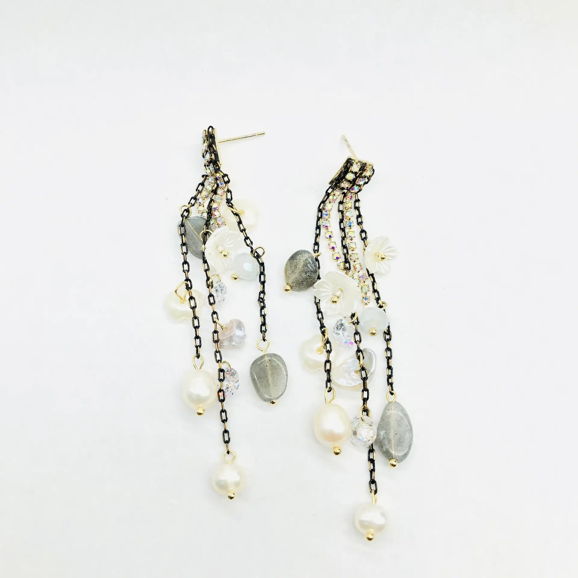 Natural Pearl Long Tassel Earrings for Women - Image 4