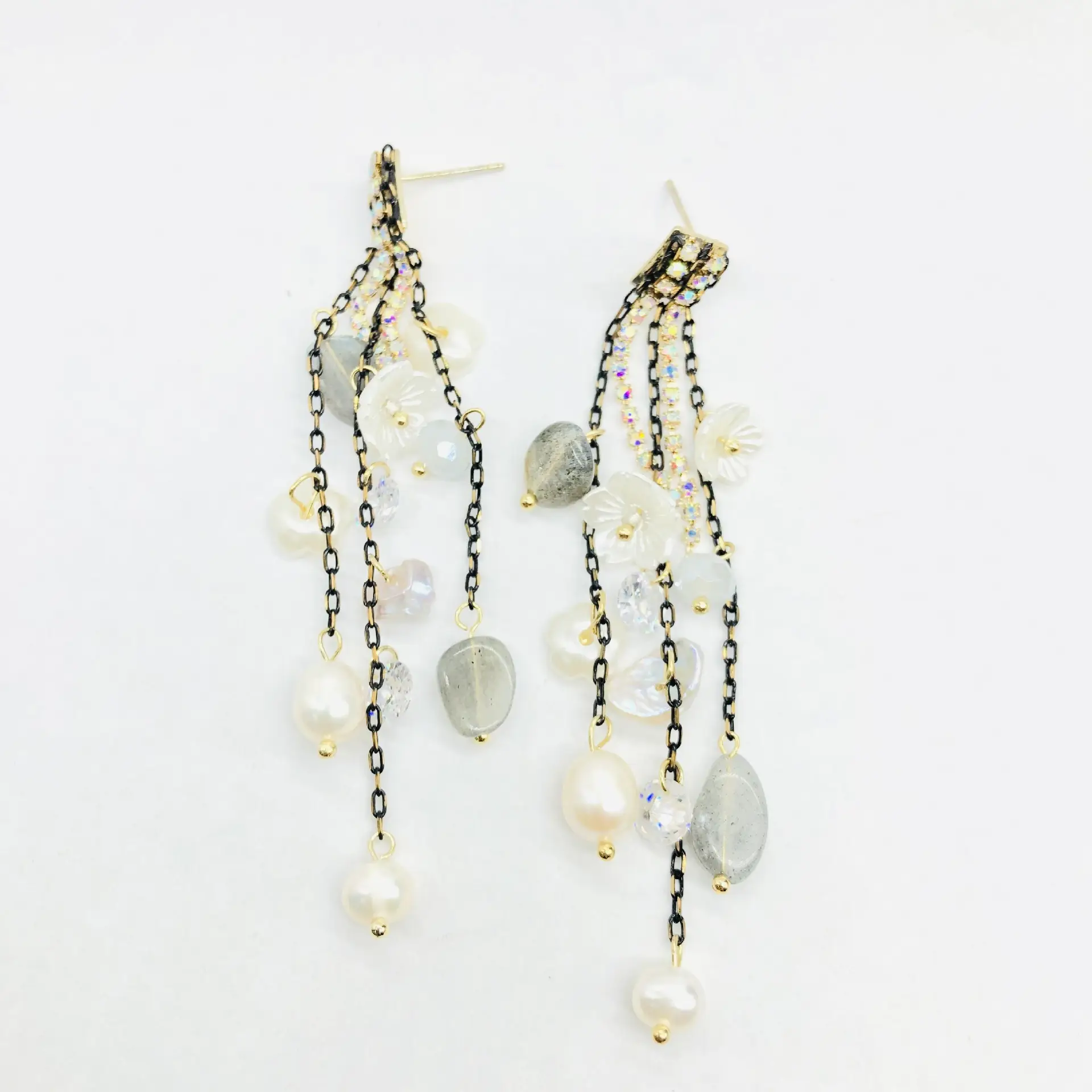 Natural Pearl Long Tassel Earrings for Women — feature 9