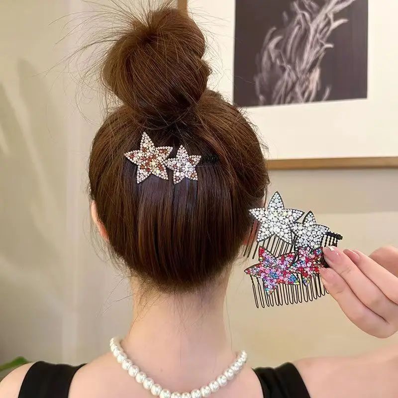 Rhinestone Five-Point Star Hairpin for Girls