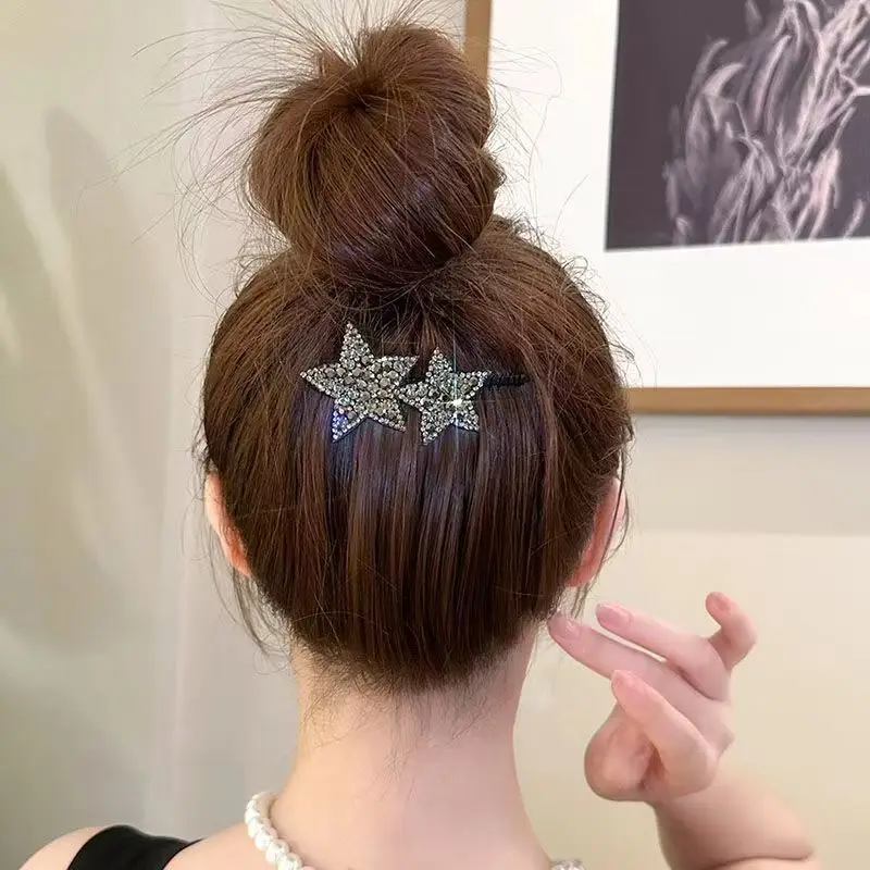 Rhinestone Five-Point Star Hairpin for Girls