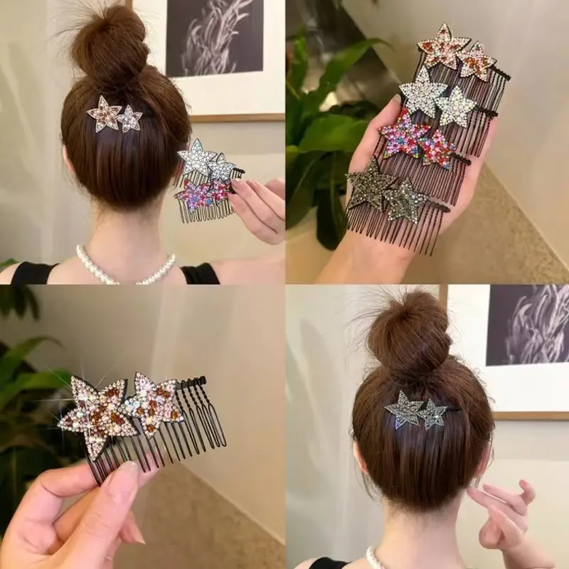 Rhinestone Five-Point Star Hairpin for Girls