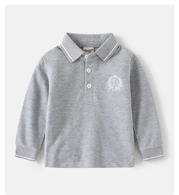 Light Blue Boys Polo Shirt Long Sleeve 2025 — feature 1