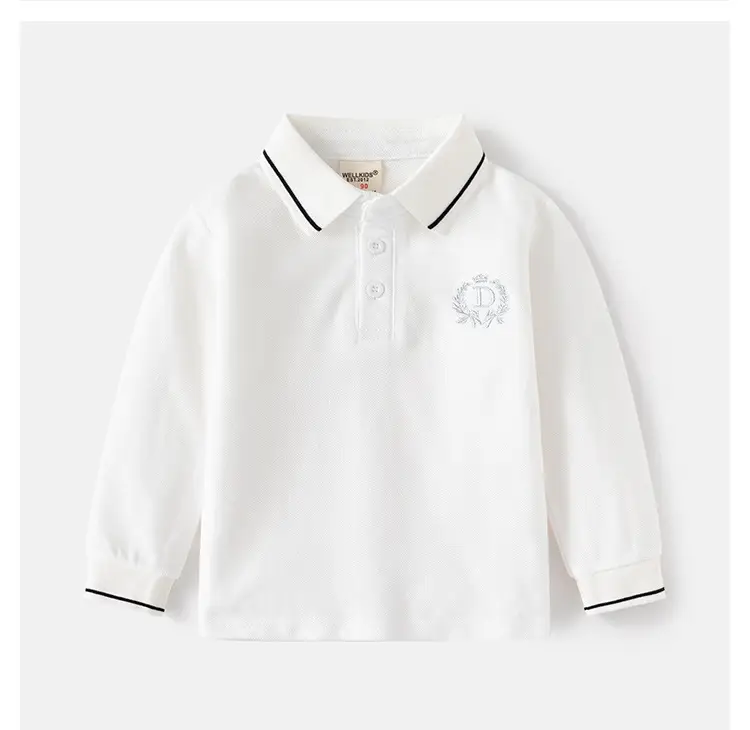 Light Blue Boys Polo Shirt Long Sleeve 2025 — feature 12