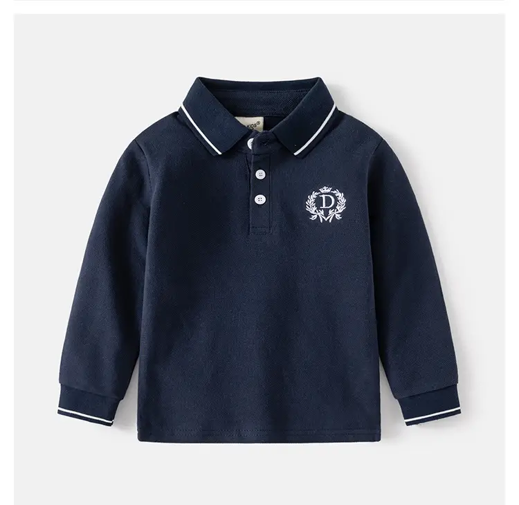 Light Blue Boys Polo Shirt Long Sleeve 2025 — feature 13