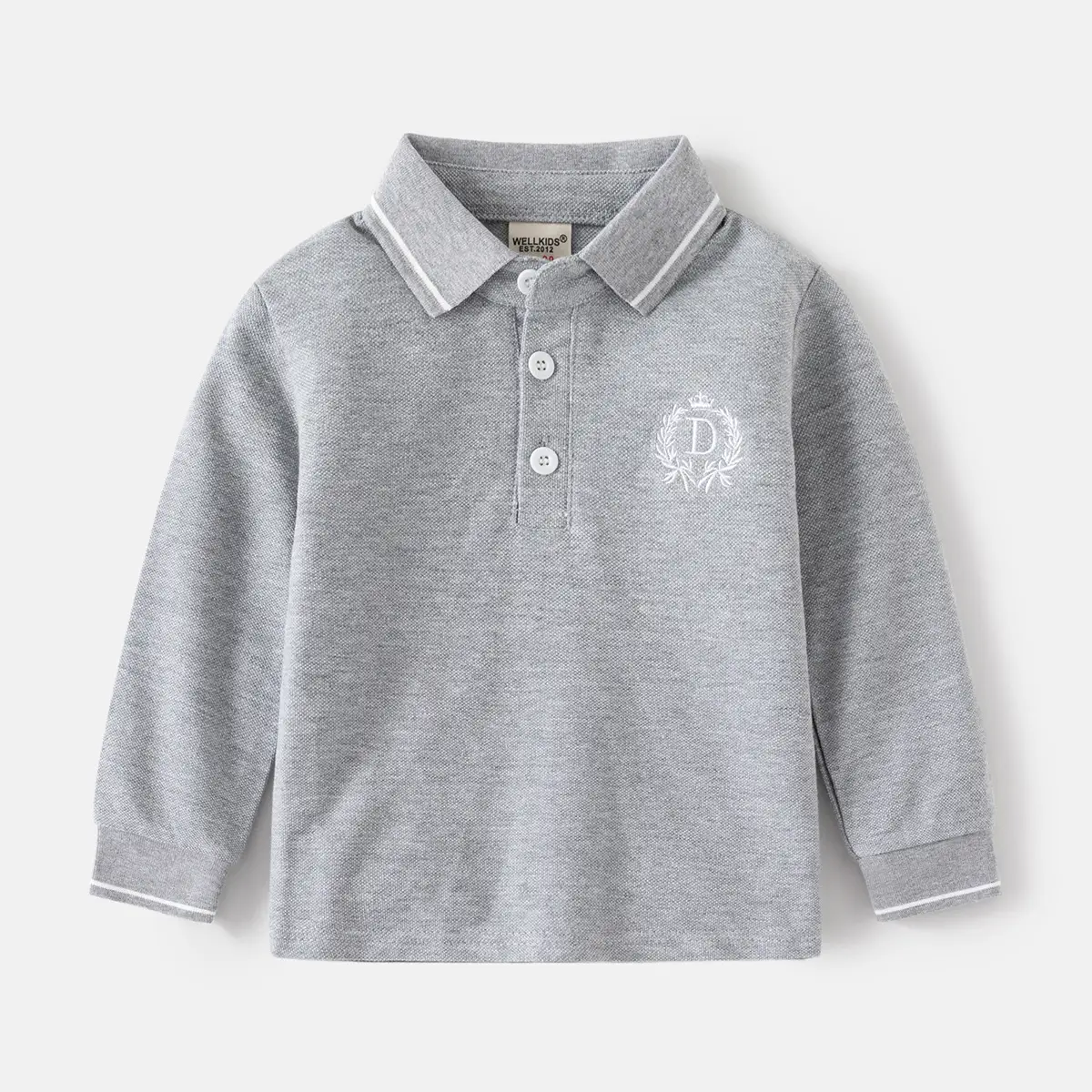 Light Blue Boys Polo Shirt Long Sleeve 2025 - Image 2