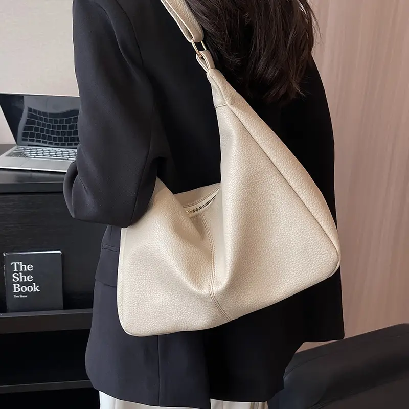 Brown Textured Women's Shoulder Bag 2023 New Model - Image 6