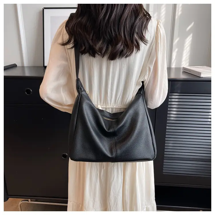 Brown Textured Women's Shoulder Bag 2023 New Model — feature 27