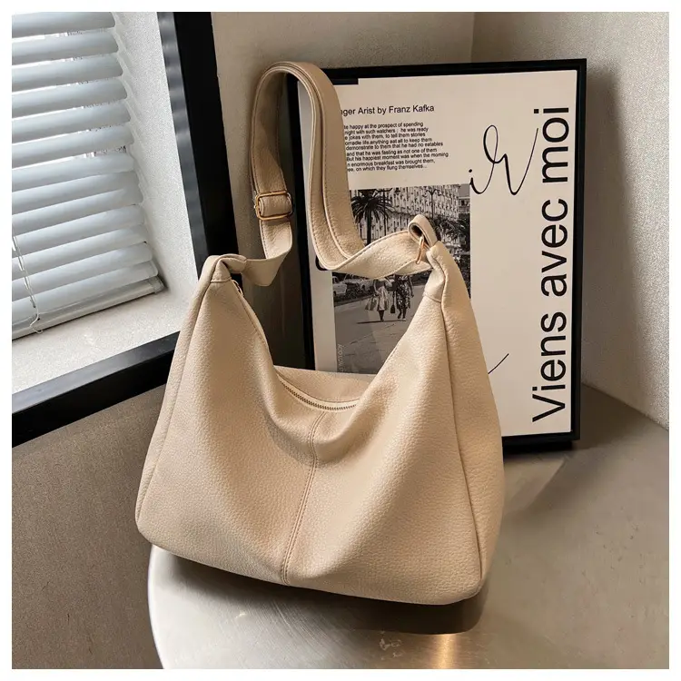 Brown Textured Women's Shoulder Bag 2023 New Model — feature 9