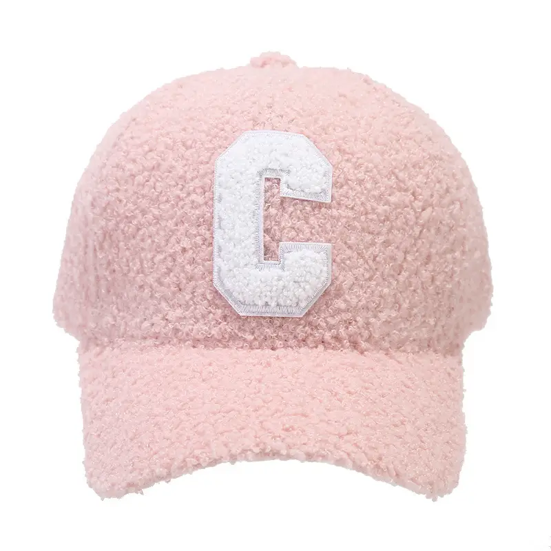 Women Wool Cap White C Letter Autumn Winter - Image 4