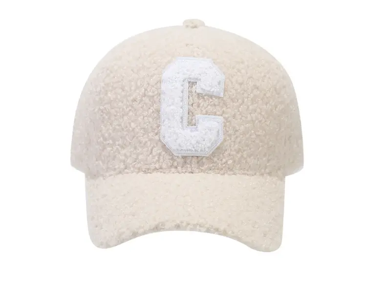 Women Wool Cap White C Letter Autumn Winter — feature 10
