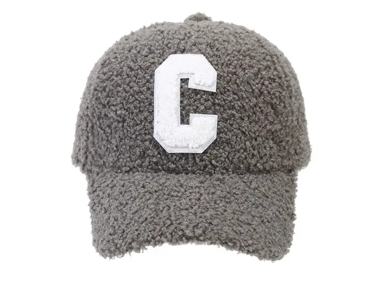 Women Wool Cap White C Letter Autumn Winter — feature 11