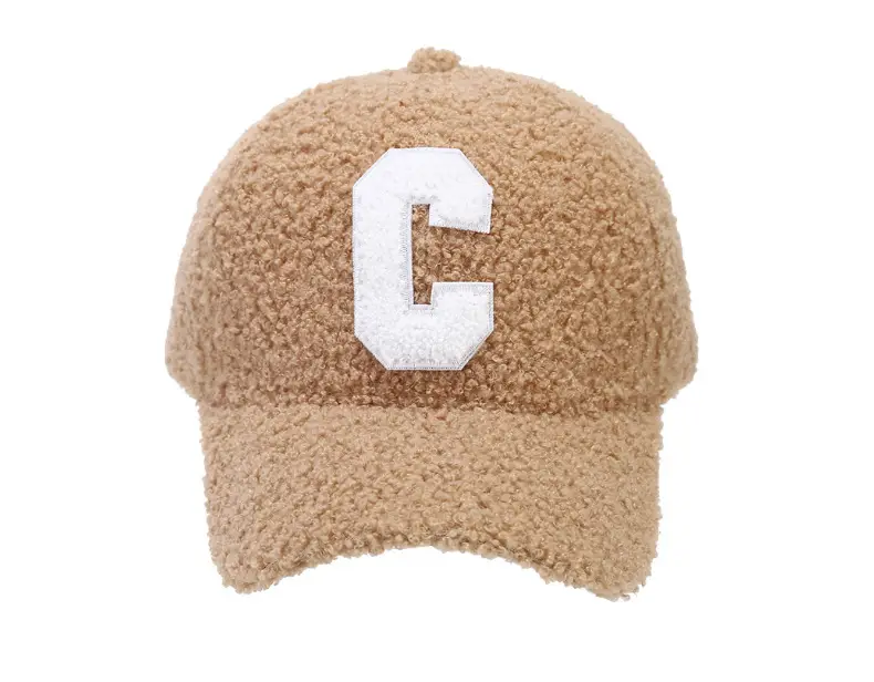Women Wool Cap White C Letter Autumn Winter — feature 12