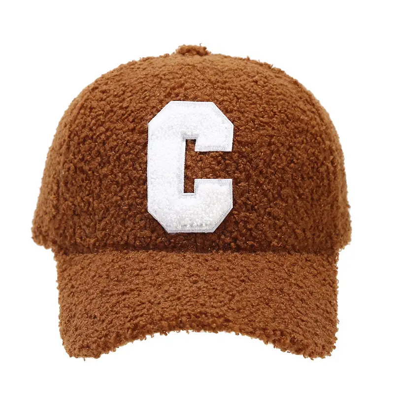 Women Wool Cap White C Letter Autumn Winter - Image 2