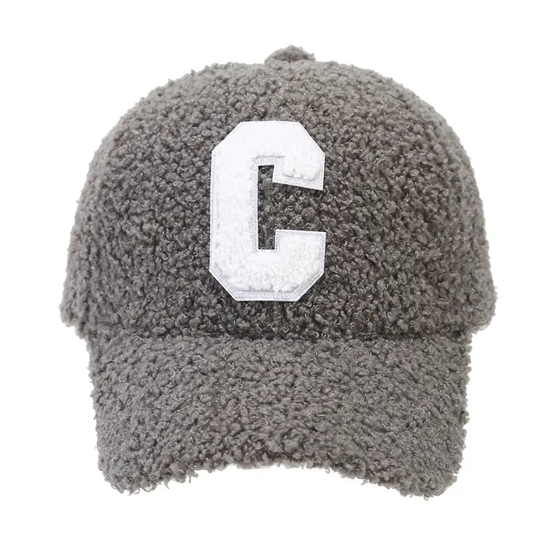 Women Wool Cap White C Letter Autumn Winter - Image 6