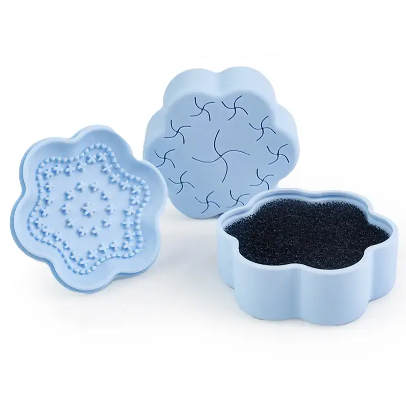 Purple Silicone Cross-Border Makeup Brush Cleaning Box