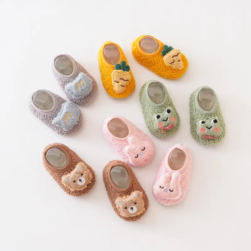 Brown Cartoon Baby Floor Socks Non-Slip Soft Bottom - Image 8