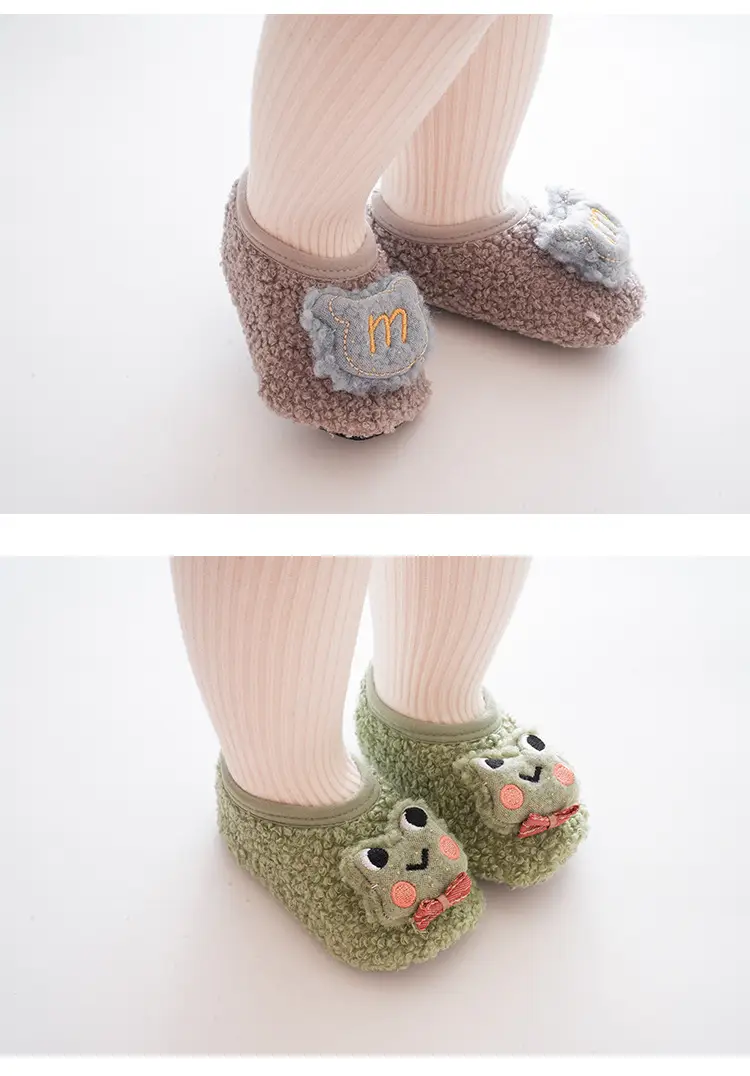 Brown Cartoon Baby Floor Socks Non-Slip Soft Bottom — feature 10