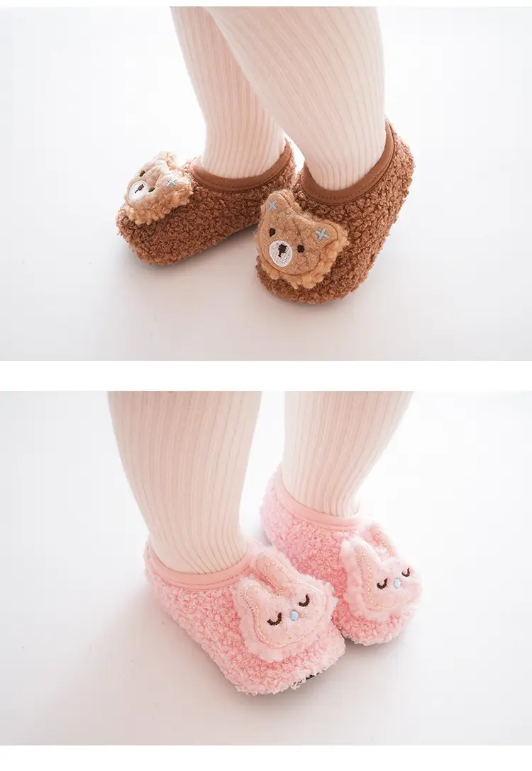 Brown Cartoon Baby Floor Socks Non-Slip Soft Bottom — feature 13