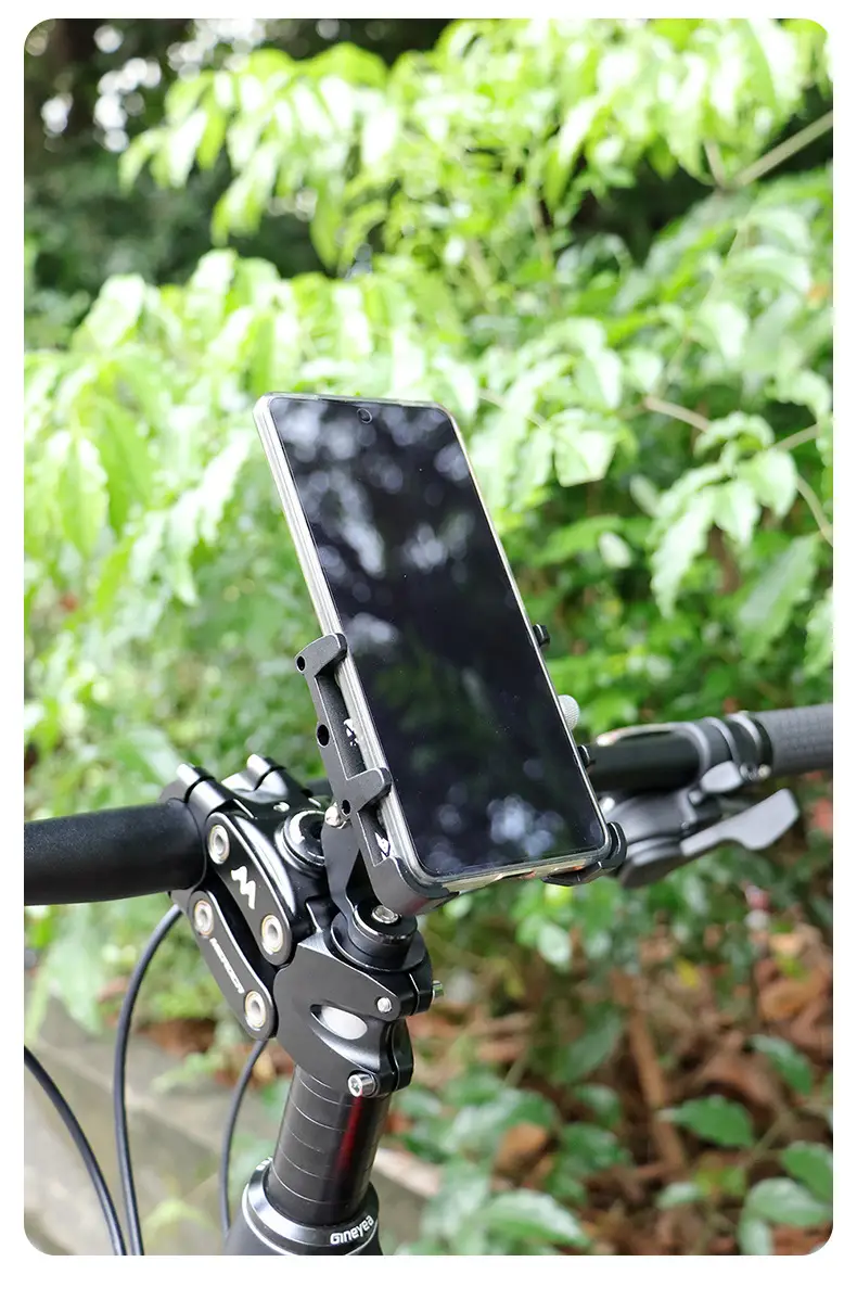 RIRO bicycle Bowl set mobile phone bracket mountain road bike handle cover adjustable aluminum alloy riding navigation bracket — feature 13