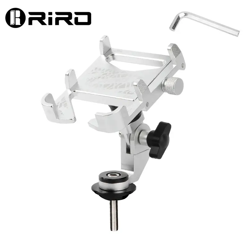 RIRO bicycle Bowl set mobile phone bracket mountain road bike handle cover adjustable aluminum alloy riding navigation bracket
