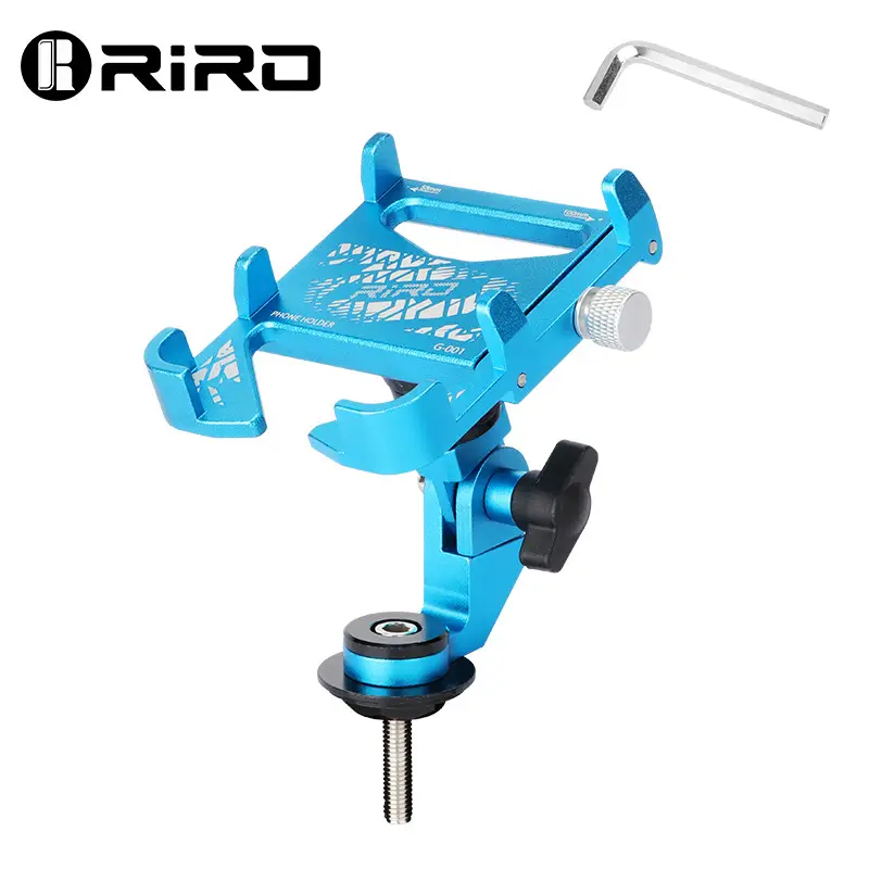 RIRO bicycle Bowl set mobile phone bracket mountain road bike handle cover adjustable aluminum alloy riding navigation bracket