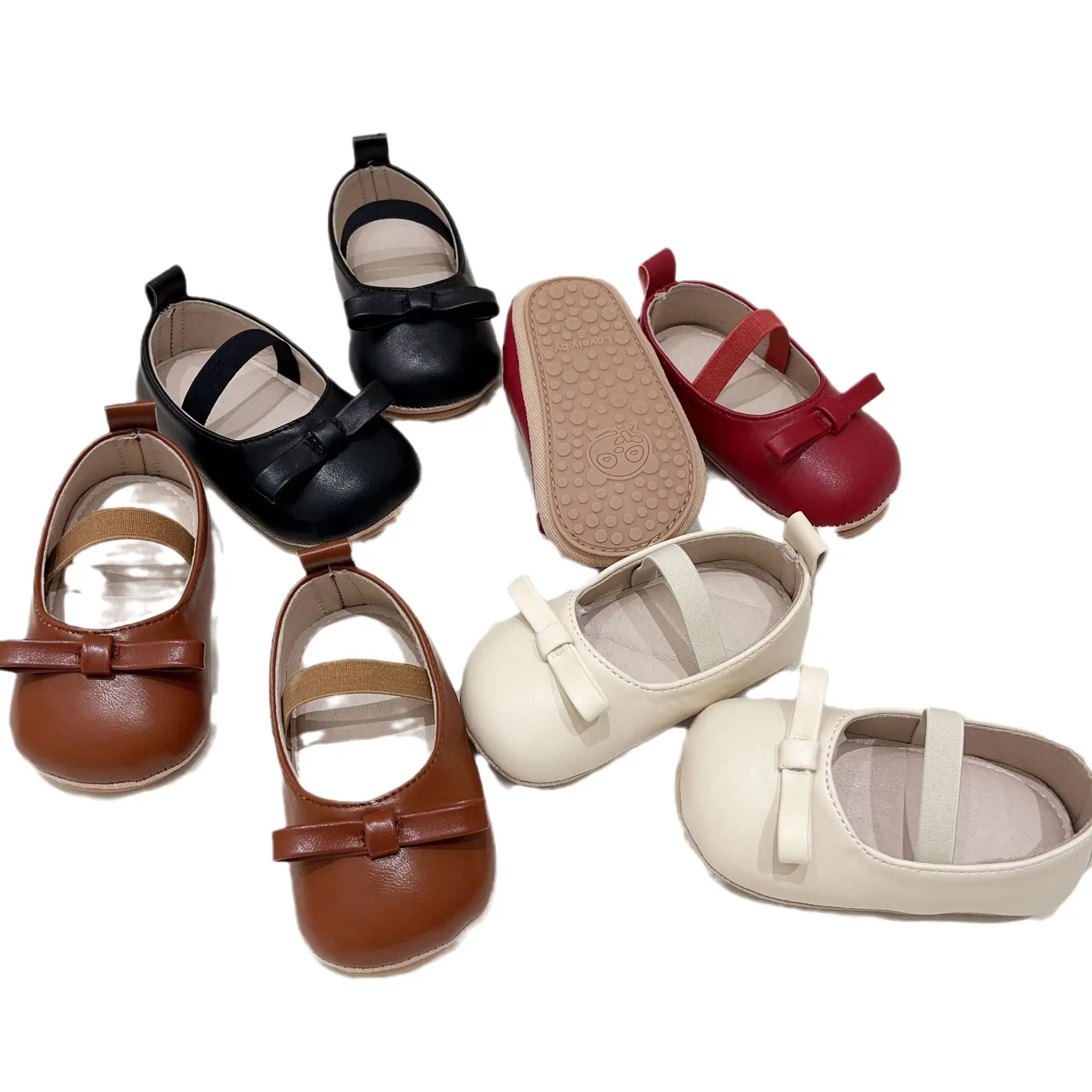 Korean Girls Leather Slip-On Shoes All Colors