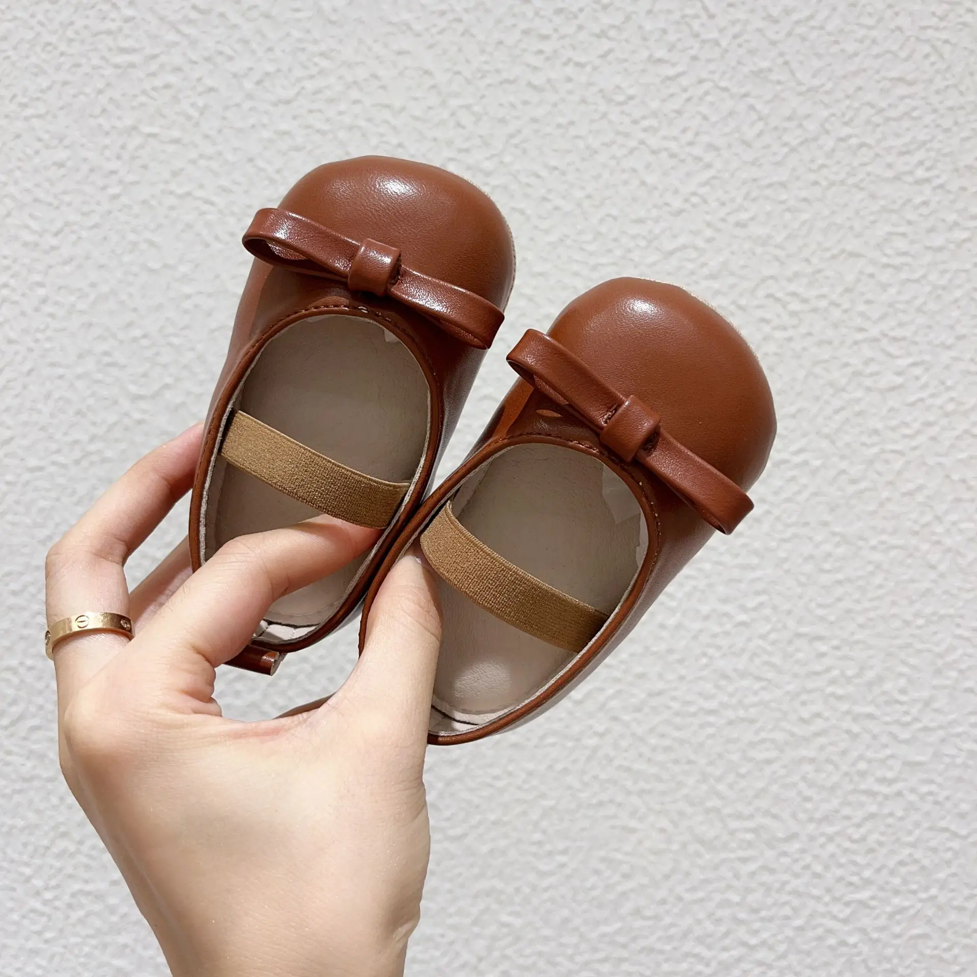 Korean Girls Leather Slip-On Shoes All Colors — feature 15