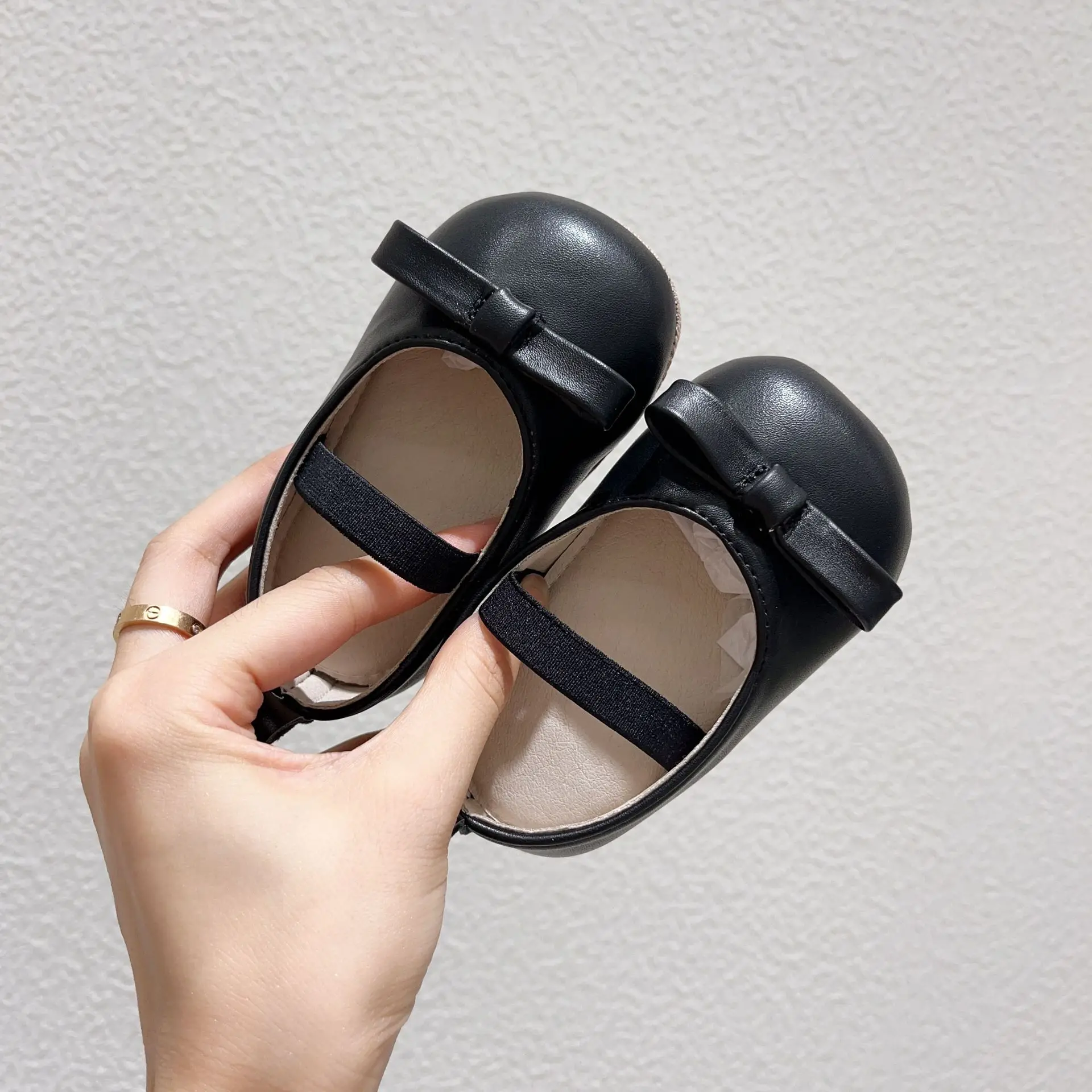 Korean Girls Leather Slip-On Shoes All Colors — feature 18