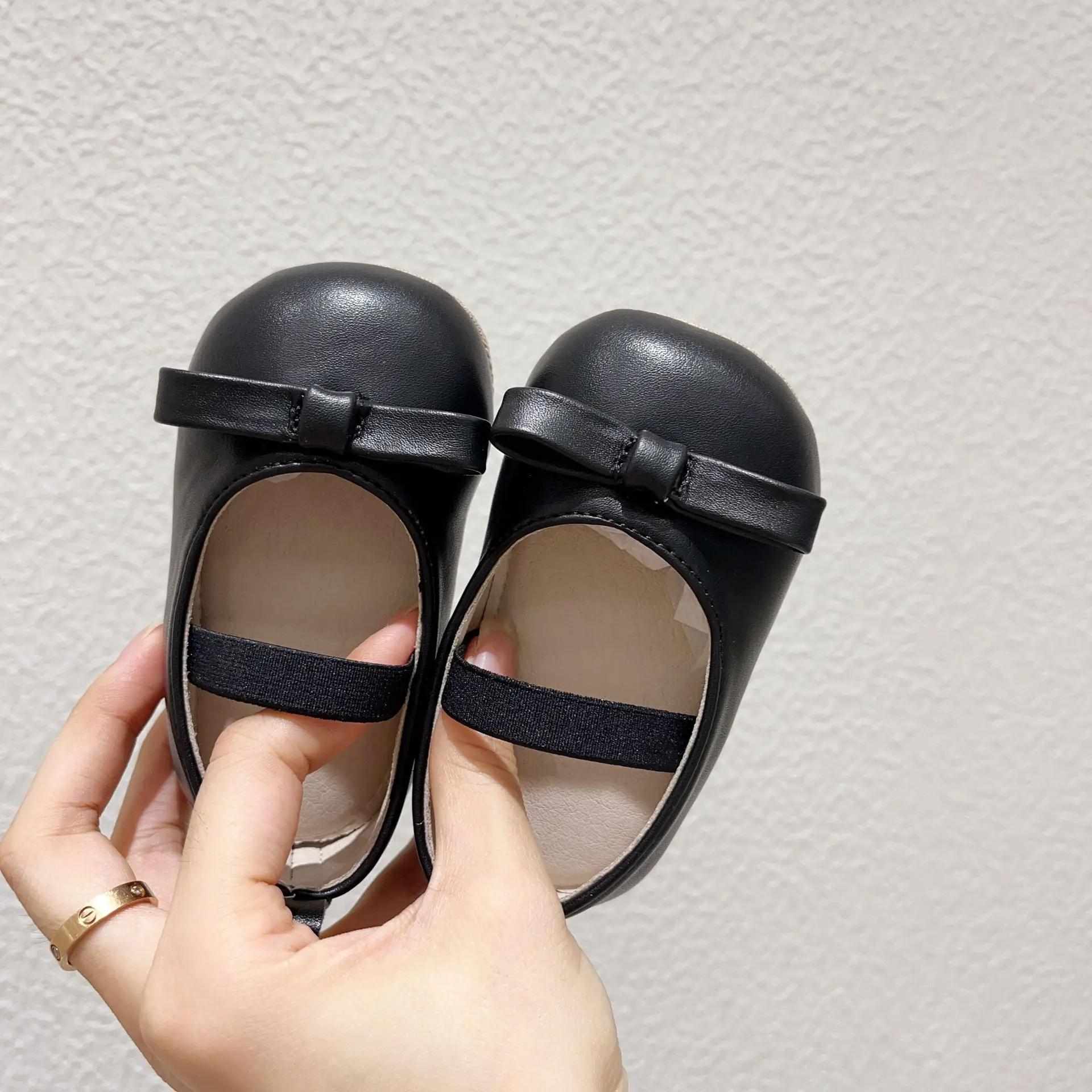 Korean Girls Leather Slip-On Shoes All Colors — feature 19