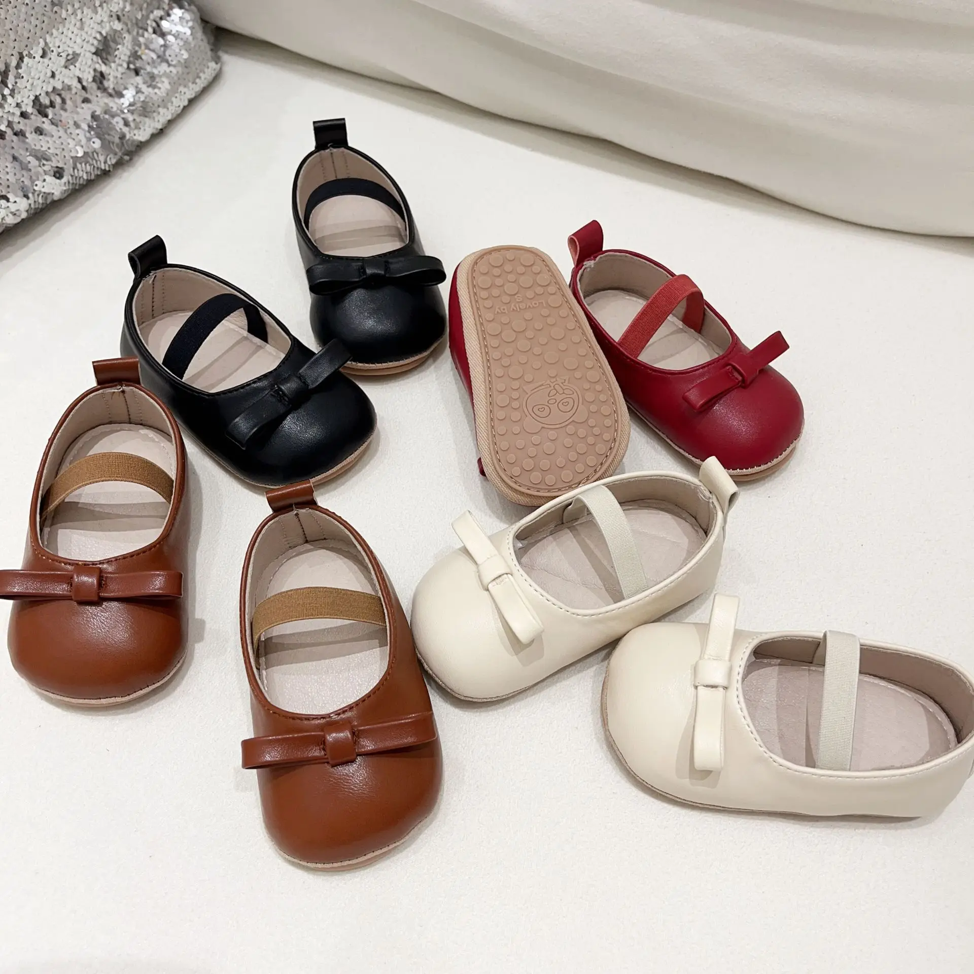 Korean Girls Leather Slip-On Shoes All Colors — feature 26