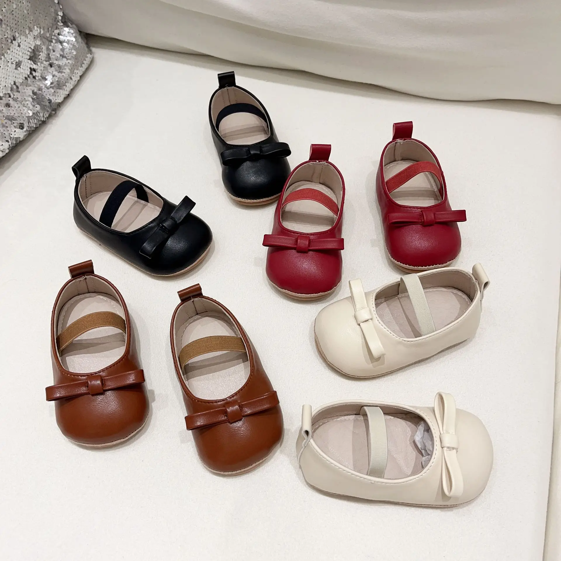 Korean Girls Leather Slip-On Shoes All Colors — feature 27