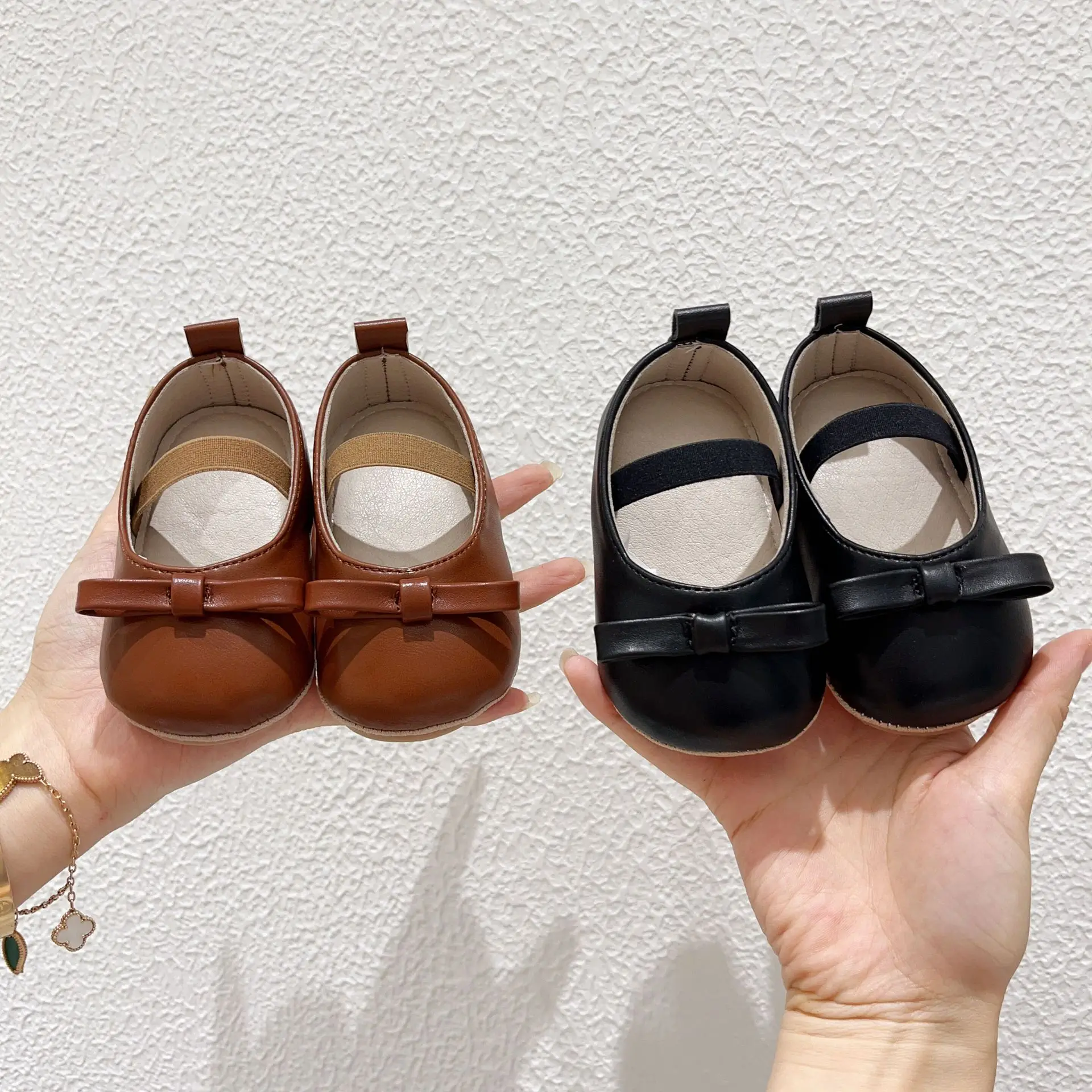 Korean Girls Leather Slip-On Shoes All Colors — feature 29