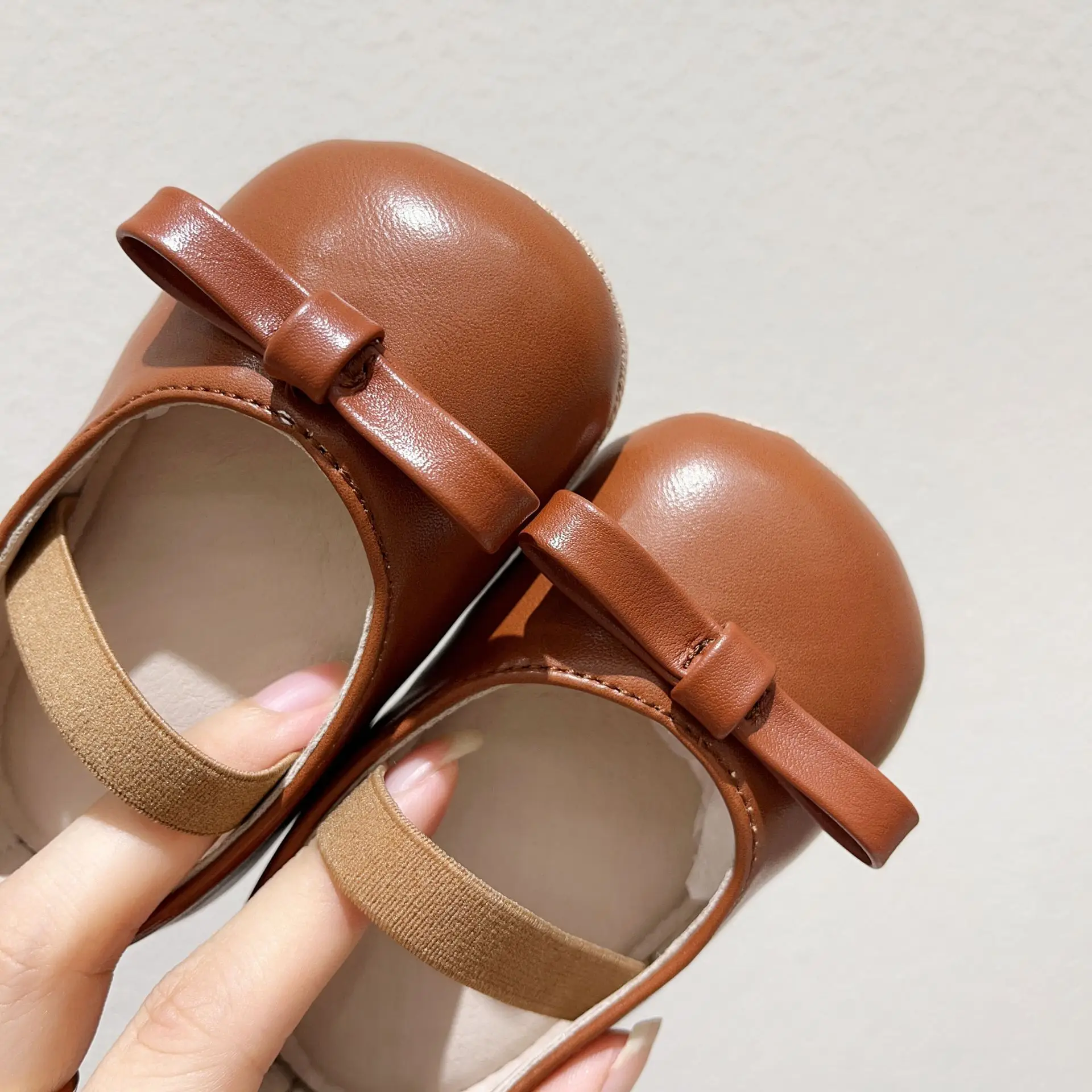Korean Girls Leather Slip-On Shoes All Colors — feature 33