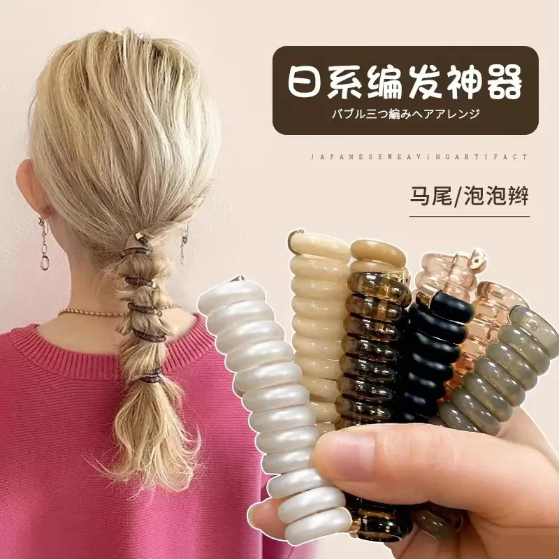 Women Ponytail Hair Ties High Elastic Rubber Band — feature 3