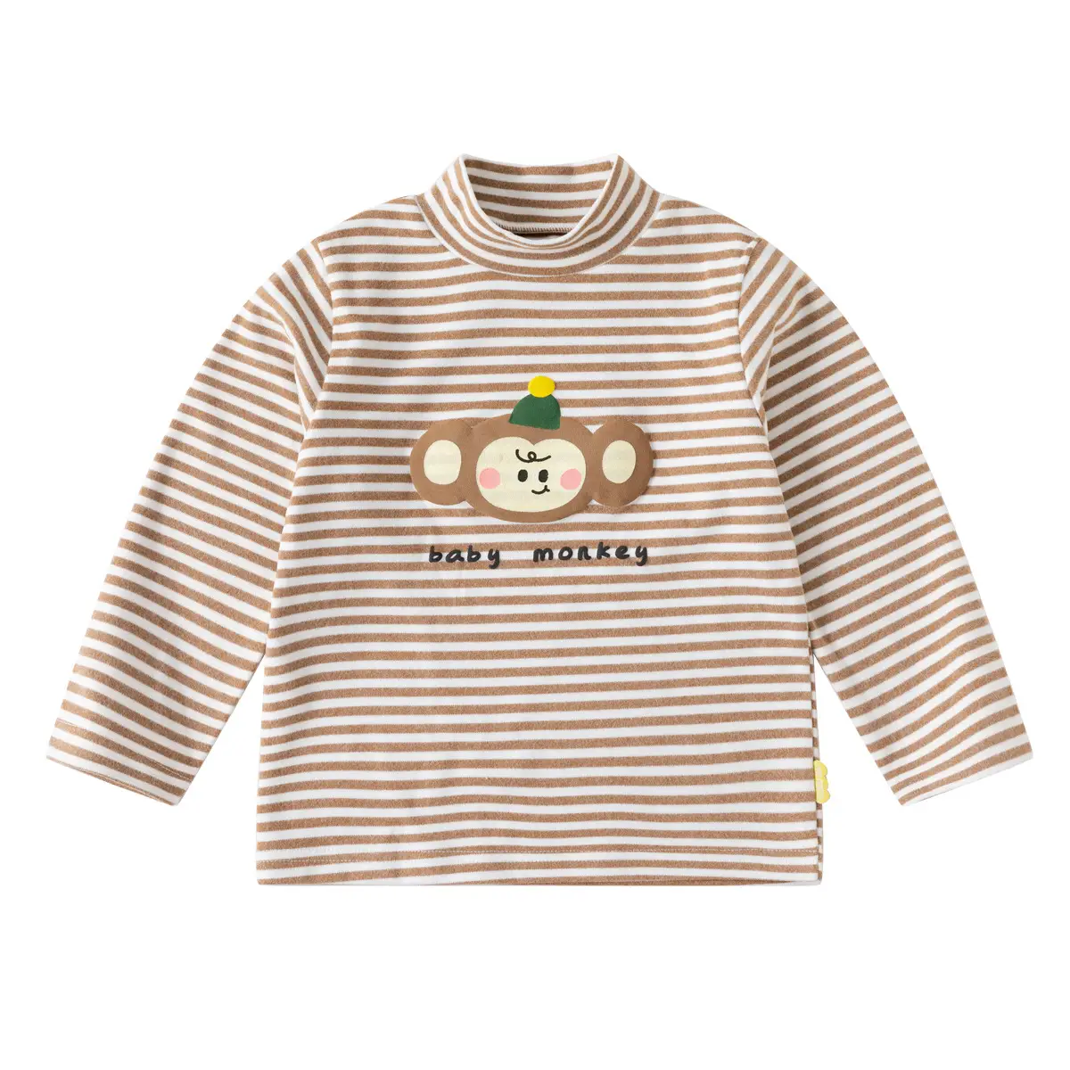 Baby Striped Long Sleeve T-Shirt Brown Beige