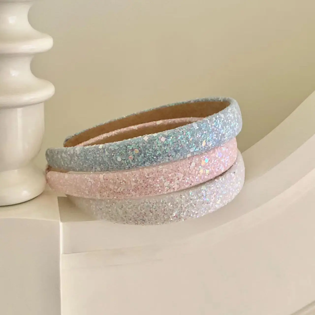 Pink Sequined French Headband for Girls - Image 6
