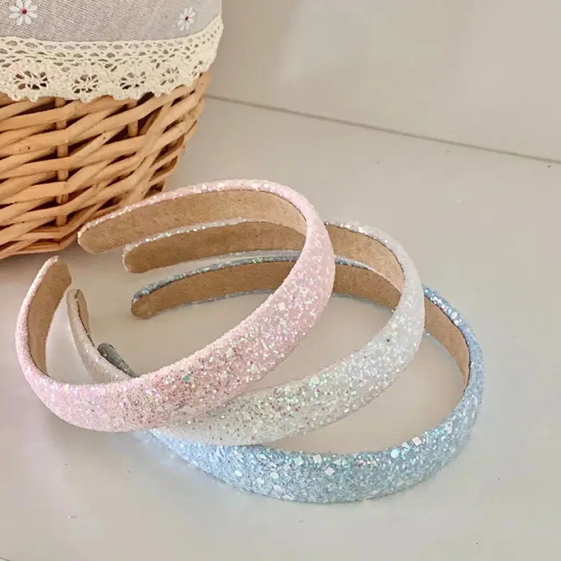 Pink Sequined French Headband for Girls - Image 7