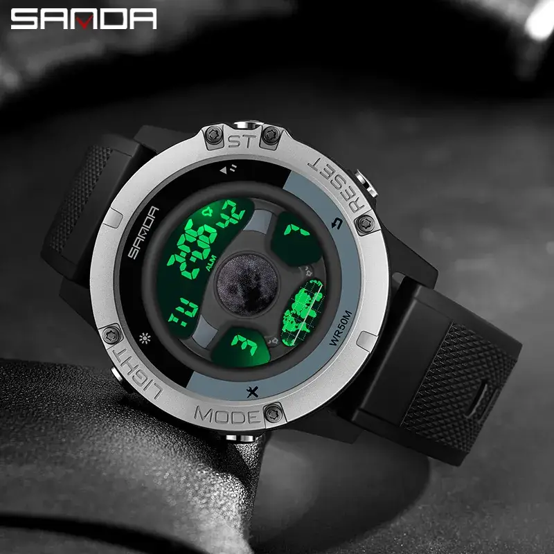 Sanda Multi-Functional LED Digital Watch for Men