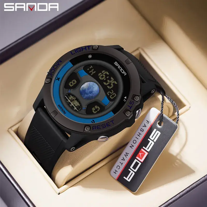 Sanda Multi-Functional LED Digital Watch for Men