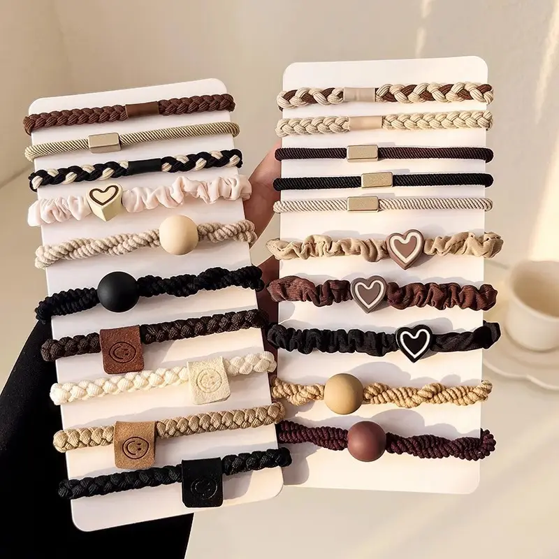 Black Braided Hair Bands Set for Women - Image 5