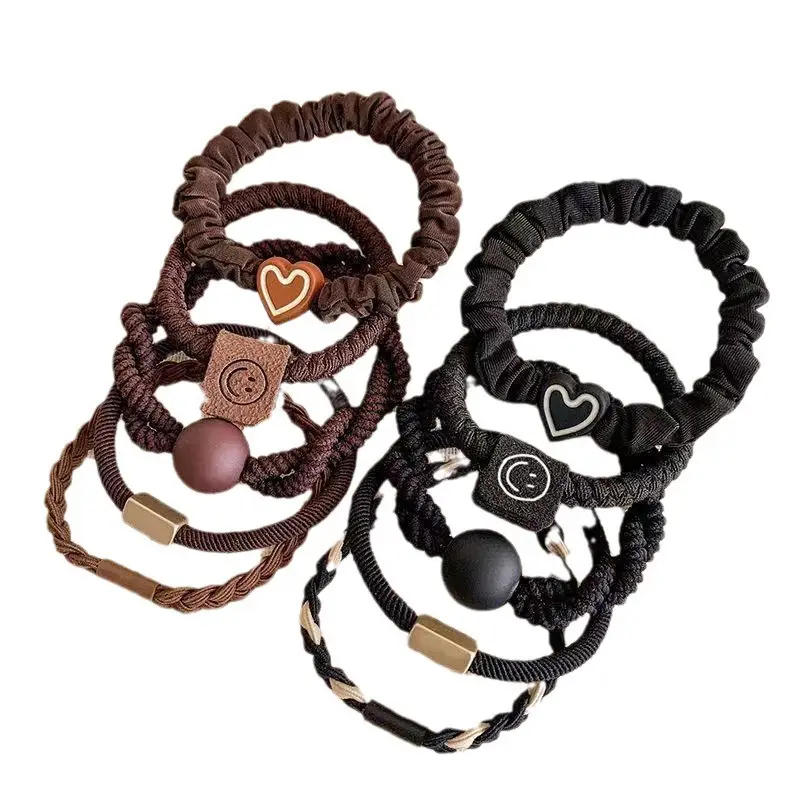 Black Braided Hair Bands Set for Women - Image 8