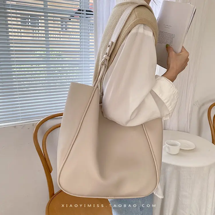 Brown PU Leather Women's Tote Bag Large Capacity Single Shoulder — feature 19