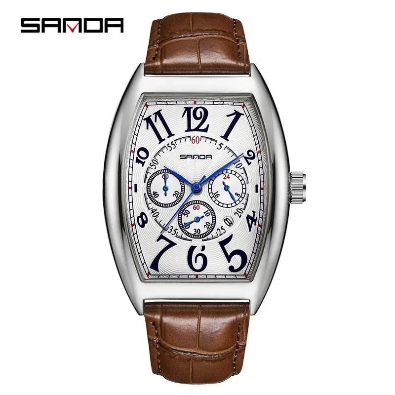 Sanda Men's Quartz Watch with Calendar Belt - Image 4