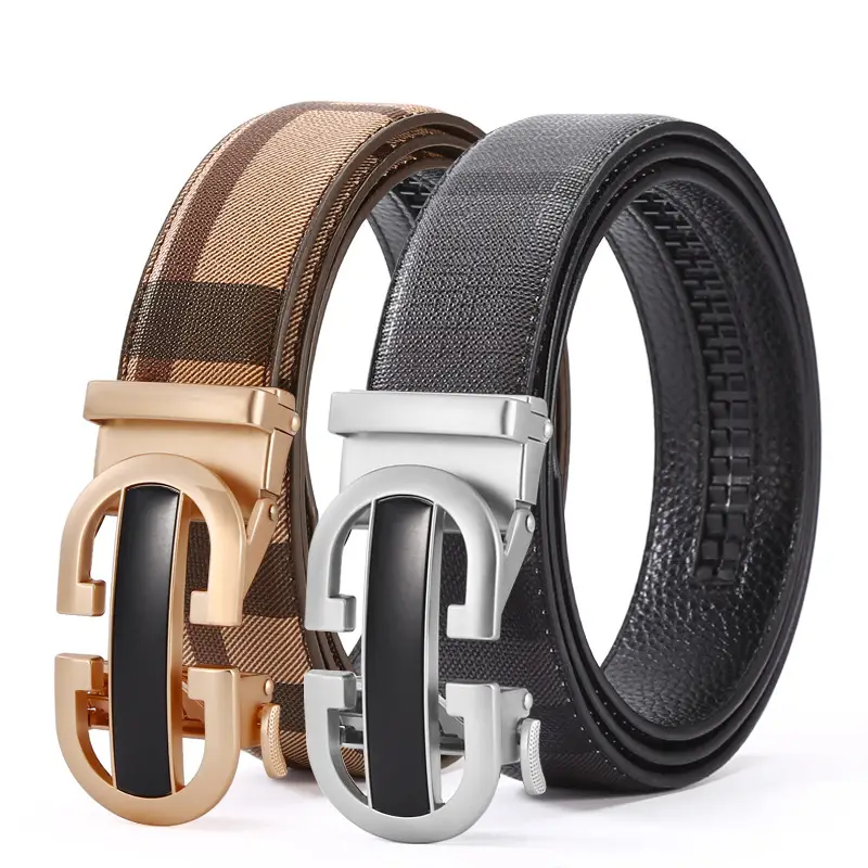 New Men's Black Leather Belt with Silver Buckle - Image 3