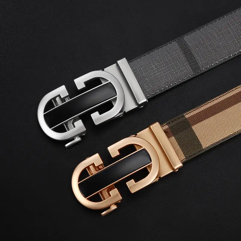 New Men's Black Leather Belt with Silver Buckle - Image 4