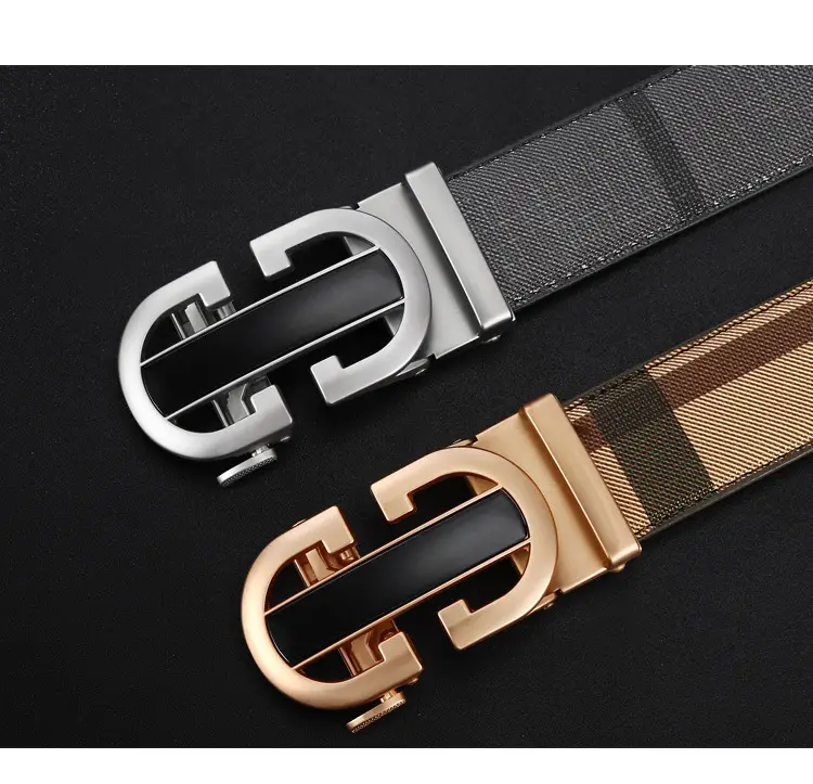 New Men's Black Leather Belt with Silver Buckle β feature 7