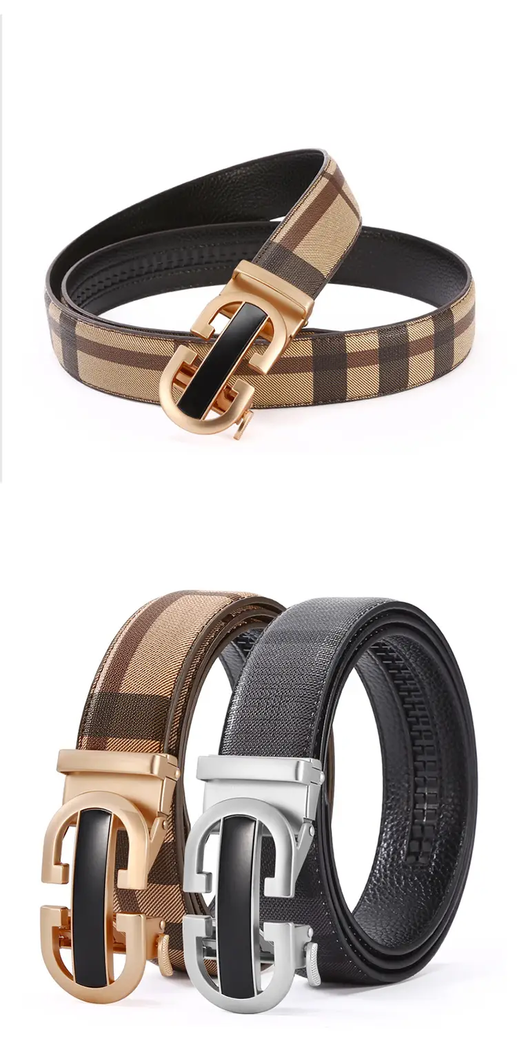 New Men's Black Leather Belt with Silver Buckle β feature 9