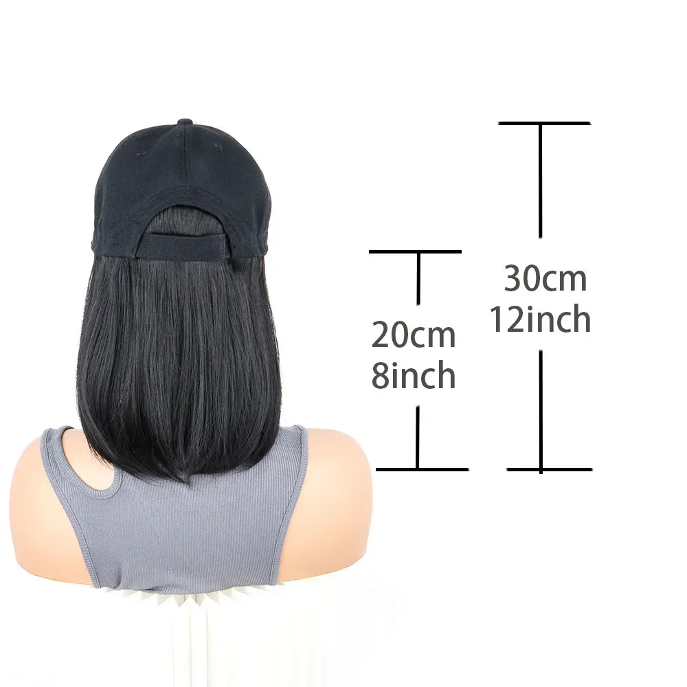 Women's Korean Style Full Head Wig with Peak Cap — feature 10
