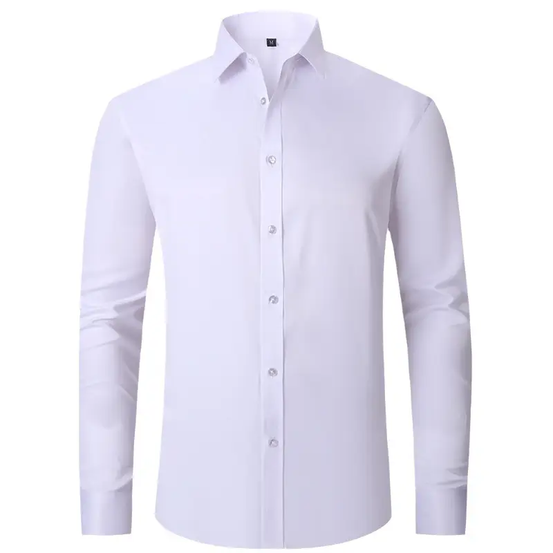 Men's Lavender Formal Shirt No Iron Anti Wrinkle Business - Image 19